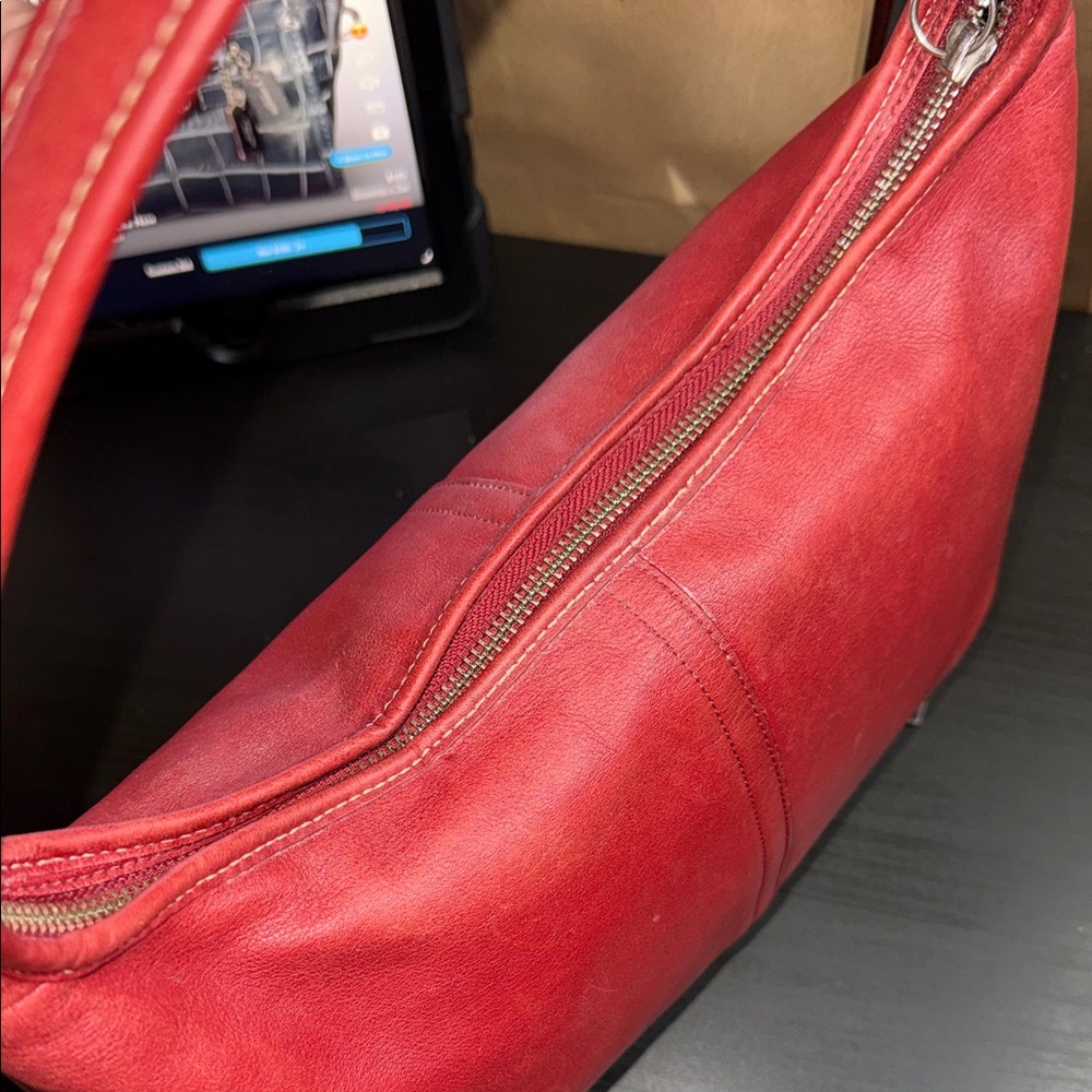 Coach Cherry Red Hobo Bag - Picture 7 of 15